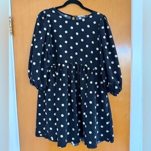 Blu Pepper Black and White Polka Dot Dress